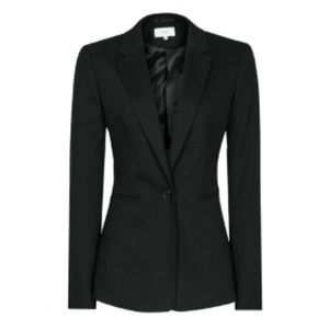 REISS Dartmouth Black Textured Jacket Blazer